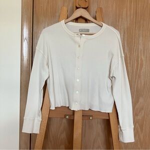 Everlane cream waffle knit top!